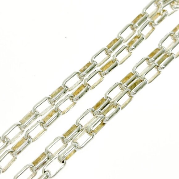 GUCCI G Logos Link Chain Necklace 20" Silver 925 Auth #7051 - Picture 2 of 7